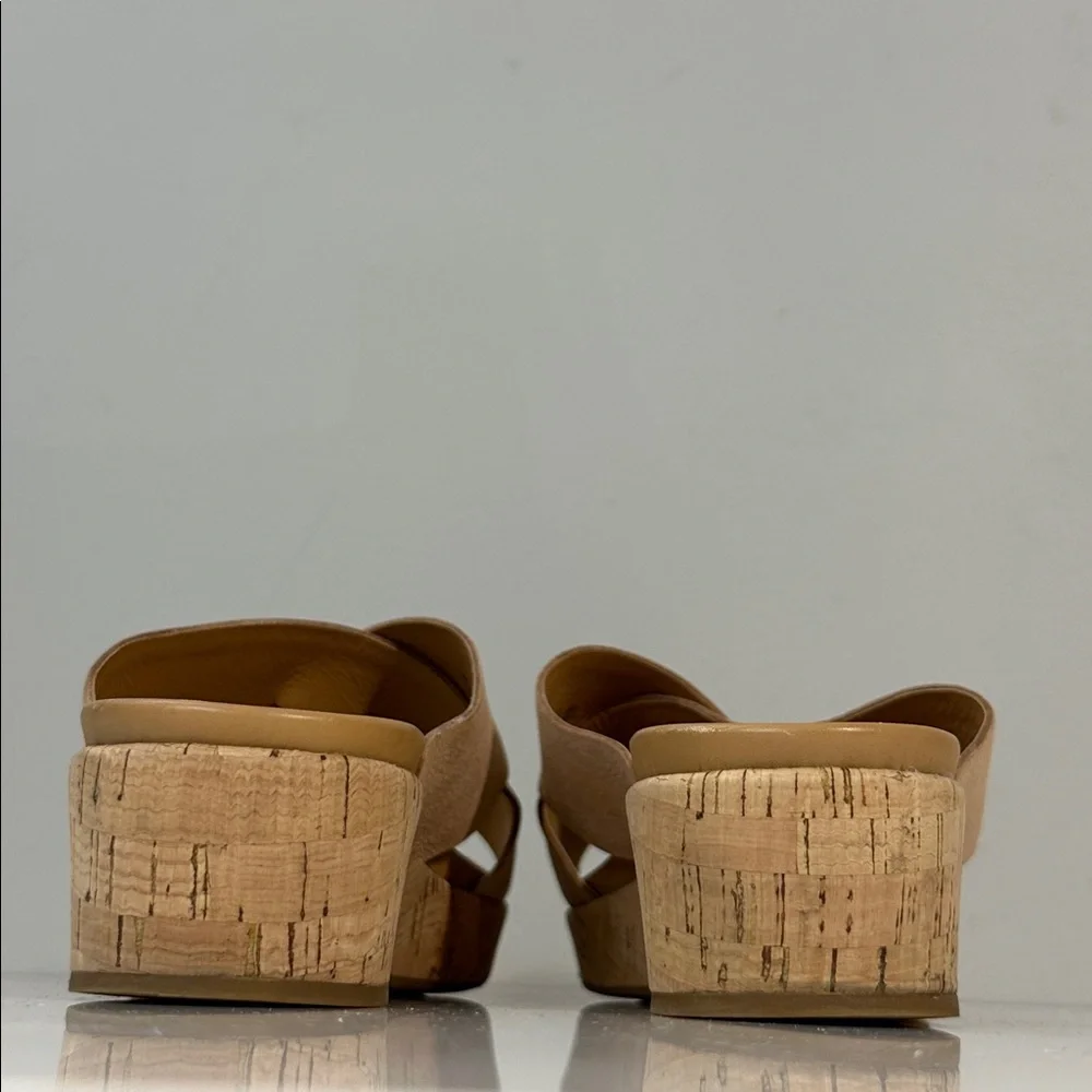 Kork-Ease Baja Leather Cork Wedge Sandals Size 11 Summer